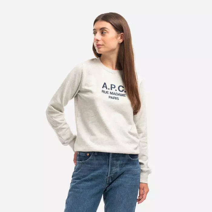 A.P.C. Sweat Tina COEZD-F27561 ECRU CHINE 1 A.P.C. Sweat Tina COEZD-F27561 ECRU CHINE