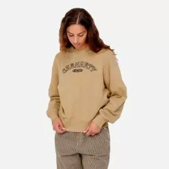 Carhartt WIP W' Verse Script Sweat I030635 DUSTY H BROWN/BLACK