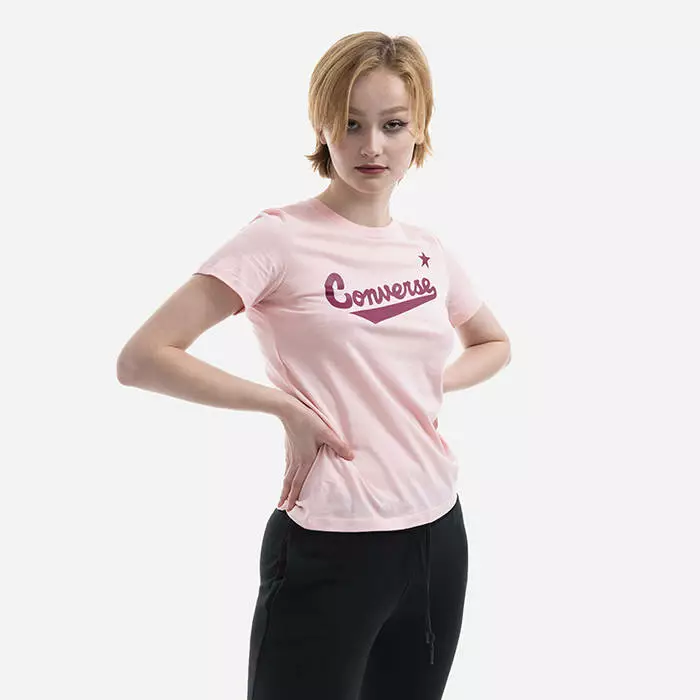 Converse T-Shirt In Center Front Nova Tee 10021940-A05 1 Converse T-Shirt In Center Front Nova Tee 10021940-A05