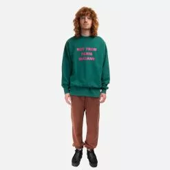 Women's Sweatshirts Sales -Women's Sweatshirts Sales eng pl Drole De Monsieur Le Sweat Slogan sweatshirt SW102 FOREST GREEN 1049314 2