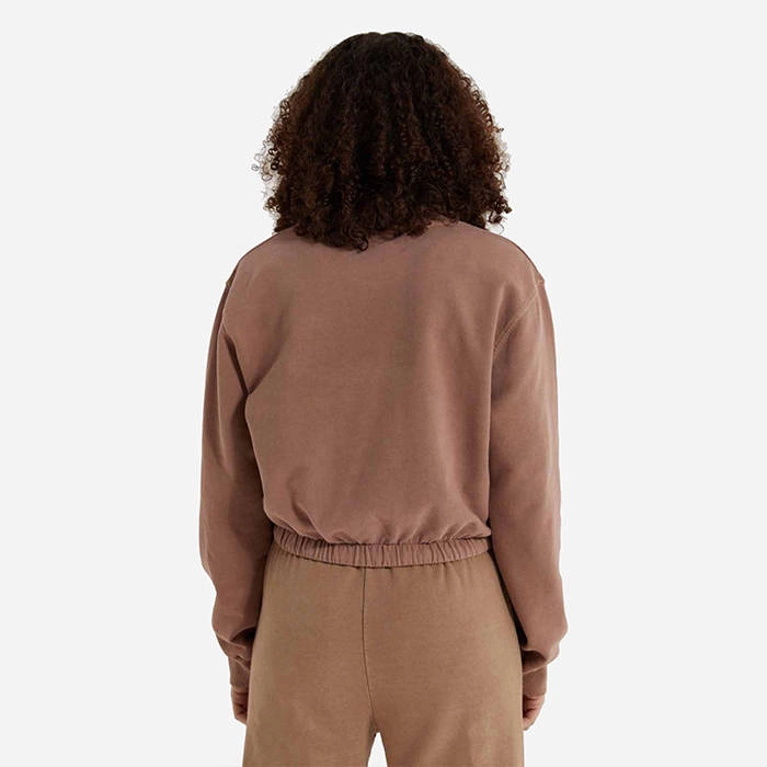 Ellesse Popsy Cropped Sweatshirt SGM14011 BROWN 2 Ellesse Popsy Cropped Sweatshirt SGM14011 BROWN - Image 2