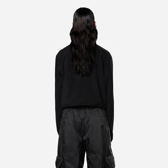 Rains Fleece Sweatshirt In Half Zip 18100 BLACK 2 Rains Fleece Sweatshirt In Half Zip 18100 BLACK - Image 2