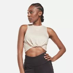 Reebok Classic Reebok Studio Gathered Solid Tank Top HG0829