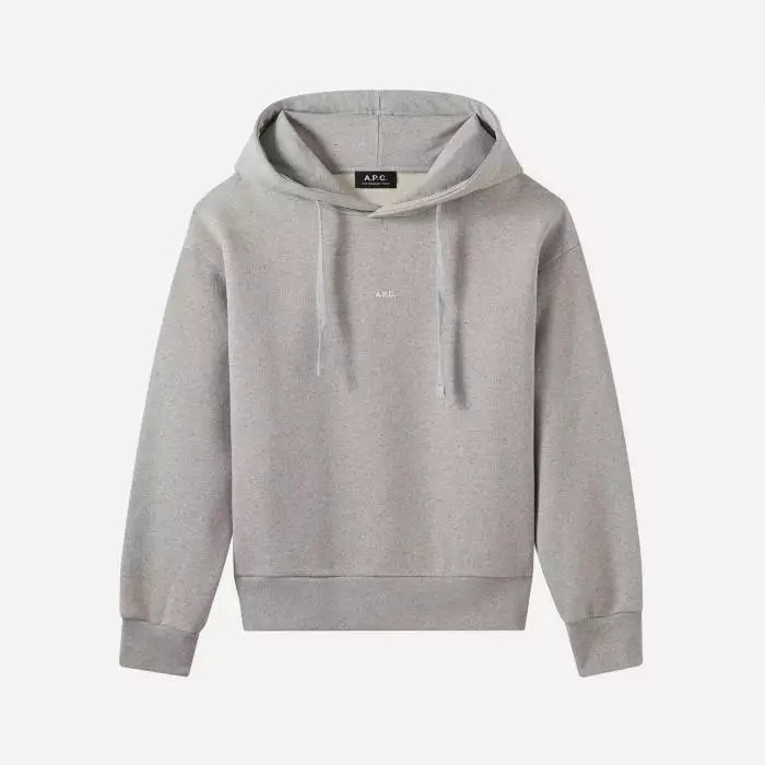 A.P.C. Women's Sweatshirt A. P. C. Hoodie Christina COFDZ-F27624 HEATHER GREY 4 A.P.C. Women's Sweatshirt A. P. C. Hoodie Christina COFDZ-F27624 HEATHER GREY - Image 4