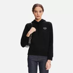 A.P.C. Women's Sweatshirt A. P. C. Hoodie Manuela COEZD-F27760 BLACK