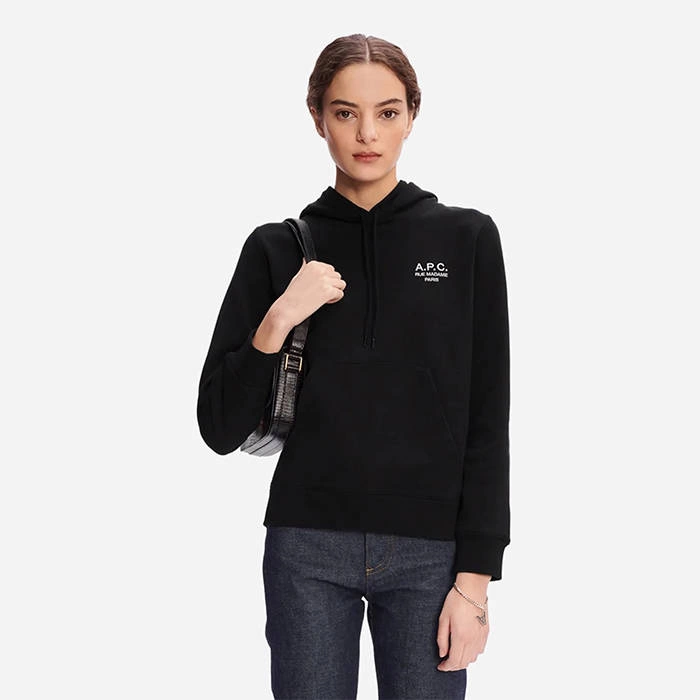 A.P.C. Women's Sweatshirt A. P. C. Hoodie Manuela COEZD-F27760 BLACK 1 A.P.C. Women's Sweatshirt A. P. C. Hoodie Manuela COEZD-F27760 BLACK