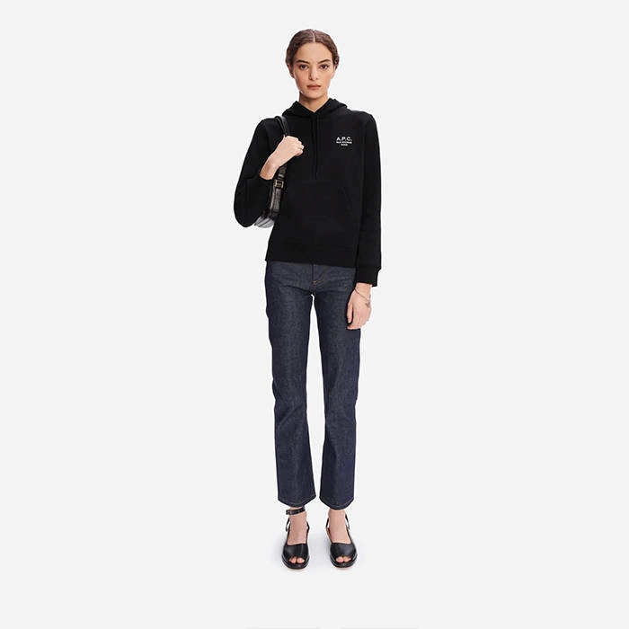 A.P.C. Women's Sweatshirt A. P. C. Hoodie Manuela COEZD-F27760 BLACK 2 A.P.C. Women's Sweatshirt A. P. C. Hoodie Manuela COEZD-F27760 BLACK - Image 2
