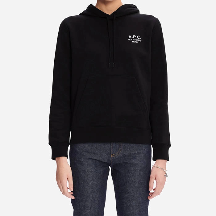 A.P.C. Women's Sweatshirt A. P. C. Hoodie Manuela COEZD-F27760 BLACK 5 A.P.C. Women's Sweatshirt A. P. C. Hoodie Manuela COEZD-F27760 BLACK - Image 5