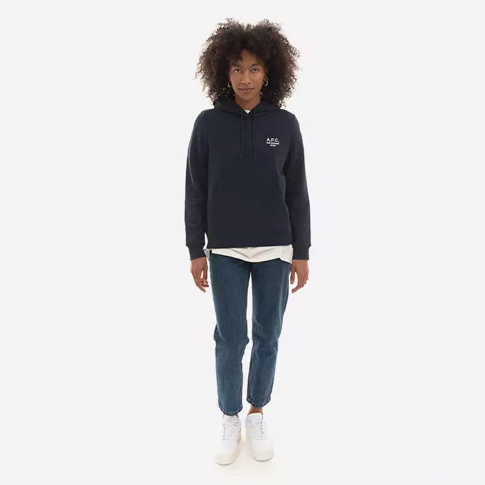 A.P.C. Women's Sweatshirt A. P. C. Hoodie Manuela COEZD-F27760 MARINE 2 A.P.C. Women's Sweatshirt A. P. C. Hoodie Manuela COEZD-F27760 MARINE - Image 2