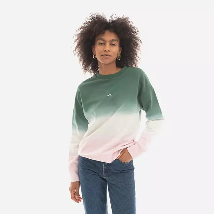 A.P.C. Women's Sweatshirt A. P. C. Sweat Clothilde COFAZ-F27765 PINK 1 A.P.C. Women's Sweatshirt A. P. C. Sweat Clothilde COFAZ-F27765 PINK
