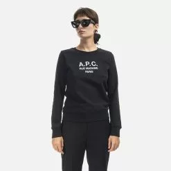 A.P.C. Women's Sweatshirt A. P. C. Sweat Tina COEZD-F27561 BLACK